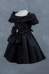Baby Girls Off Shoulder Collar Bow Flower Girl Dress 6-24M